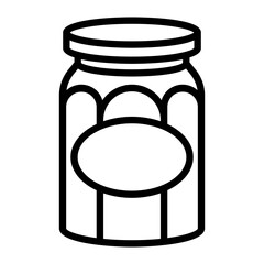 Jam jar outline icon