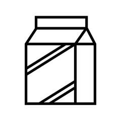 Milk box outline icon