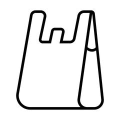 Plastic bag outline icon