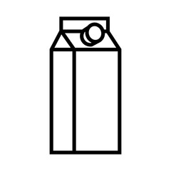 Milk box outline icon