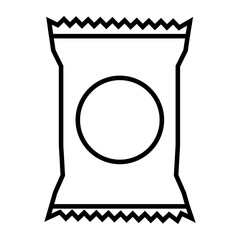 Snack package outline icon