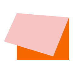 Folded paper flat illustration