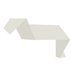 Folded paper banner flat illustration