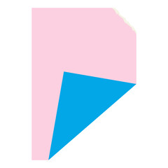 Folded rectangle shape paper flat illustration