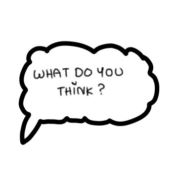 bubble speech bubble what do you think question
