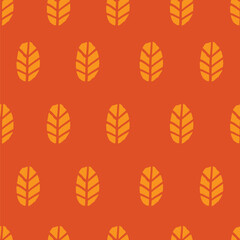 Red leaf pattern. Can be printed on any material: package, merch, fabric, home.