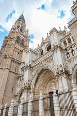 Fototapeta premium Toledo Cathedral in the Historic City of Toledo, Spain - A UNESCO World Heritage Site