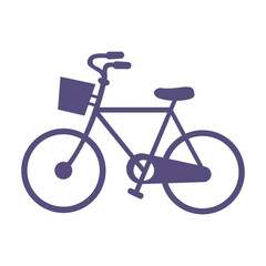 Bike silhouette flat illustration