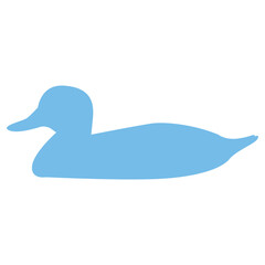 Duck silhouette flat illustration