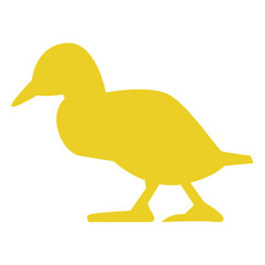 Duck silhouette flat illustration