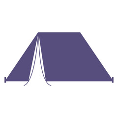 Tent silhouette flat illustration