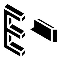 letter E glyph 