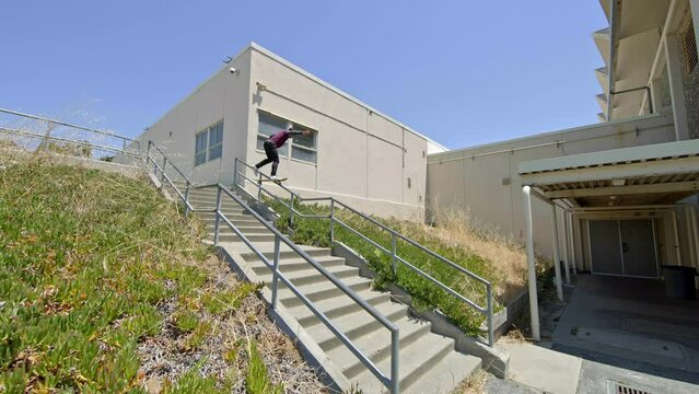 Slow Motion Skateboard Grind Fail