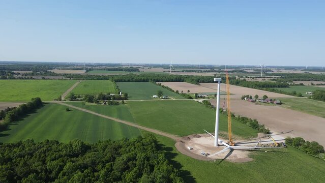 Beebee wind farm near Ithaca Michigan, DTE energy, Gratiot County