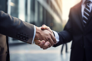 Businessman hand shake. Business communication concept. Handshake and marketing.