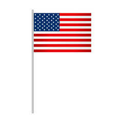 Flag of USA. Independence Day Element