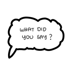 cloud computing concept what did you say question bubble