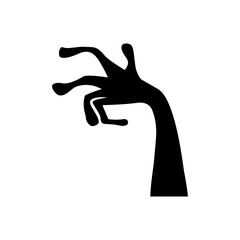 Zombie hand icon vector. Hand illustration sign. Halloween symbol.