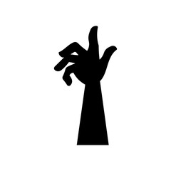 Zombie hand icon vector. Hand illustration sign. Halloween symbol. © Denys