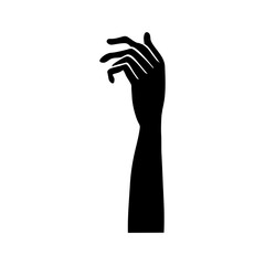 Zombie hand icon vector. Hand illustration sign. Halloween symbol.