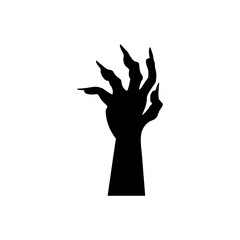 Zombie hand icon vector. Hand illustration sign. Halloween symbol.