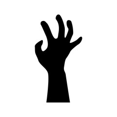 Zombie hand icon vector. Hand illustration sign. Halloween symbol.