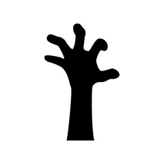 Zombie hand icon vector. Hand illustration sign. Halloween symbol.