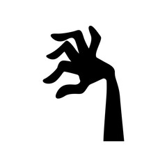 Zombie hand icon vector. Hand illustration sign. Halloween symbol.