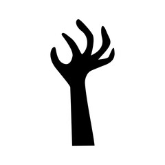 Zombie hand icon vector. Hand illustration sign. Halloween symbol.