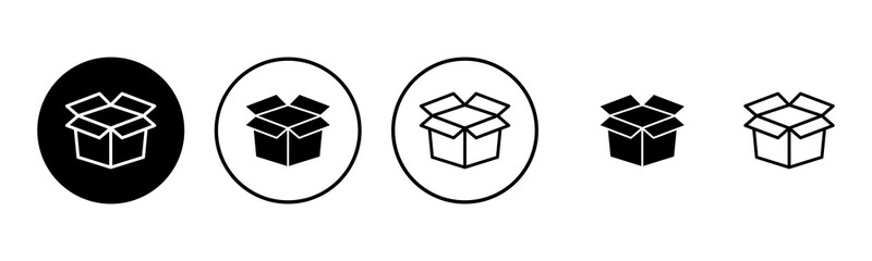 Box icon set illustration. box sign and symbol, parcel, package