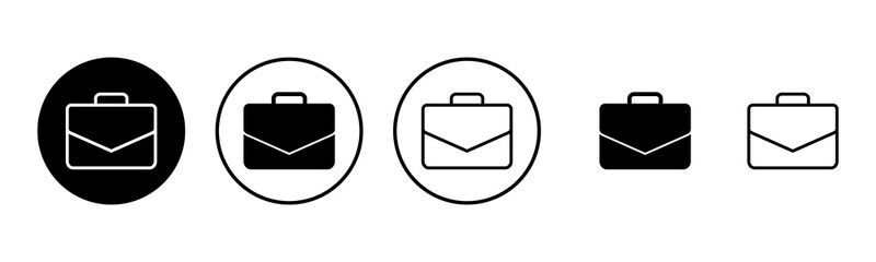 Briefcase icon set illustration. suitcase sign and symbol. luggage symbol.