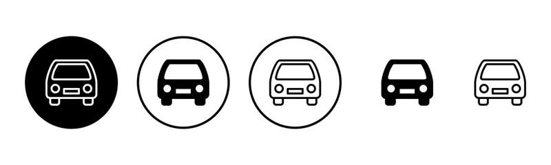 Car icon set illustration. car sign and symbol. small sedan