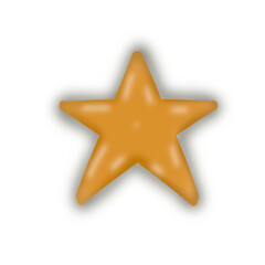 Fototapeta premium golden star isolated on white background