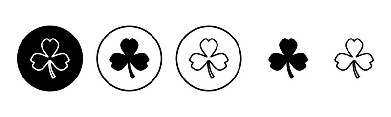 Clover icon set illustration. clover sign and symbol. four leaf clover icon.