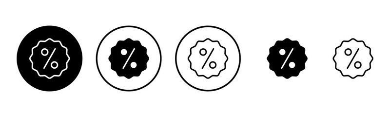 Discount icon set illustration. Discount tag sign and symbol