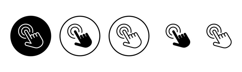 Hand click icon set illustration. pointer sign and symbol. hand cursor icon - obrazy, fototapety, plakaty