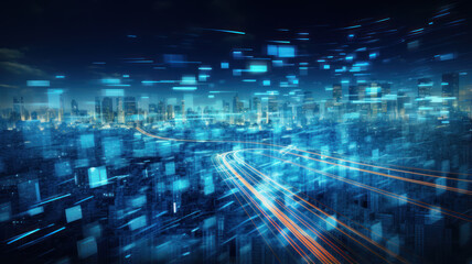 Tech-Inspired Background with Interwoven Numbers