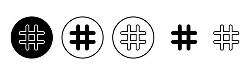 Hashtag icon set illustration. hashtag sign and symbol