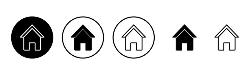 Home icon set illustration. House sign and symbol