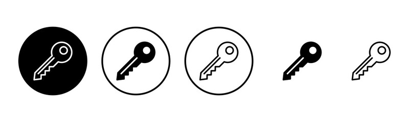 Key icon set illustration. Key sign and symbol.