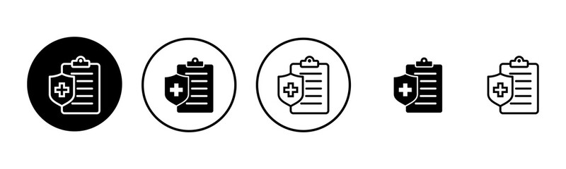 Medical insurance icon set illustration. health insurance sign and symbol