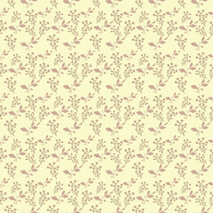 Seamless Brown Flowers Texture - Floral Pattern