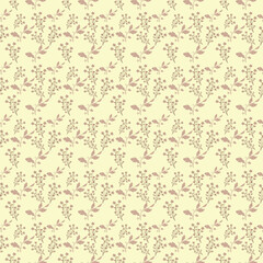 Seamless Brown Flowers Texture - Floral Pattern