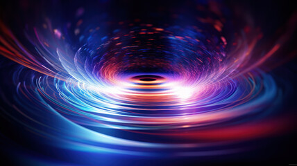 Smooth Concentric Circular Patterns with Colorful Light Streaks