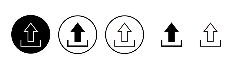 Upload icon set illustration. load data sign and symbol