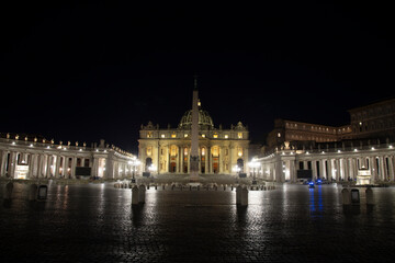 Fototapeta na wymiar Vatican City at night, rome