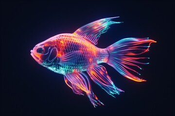 Fototapeta premium Radiant Neon Fish