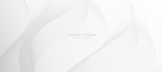 White curve abstract background vector illustration. curved banner background