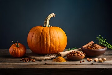 pumpkin on a black background
