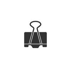 Binder clip icon in flat style. Vector